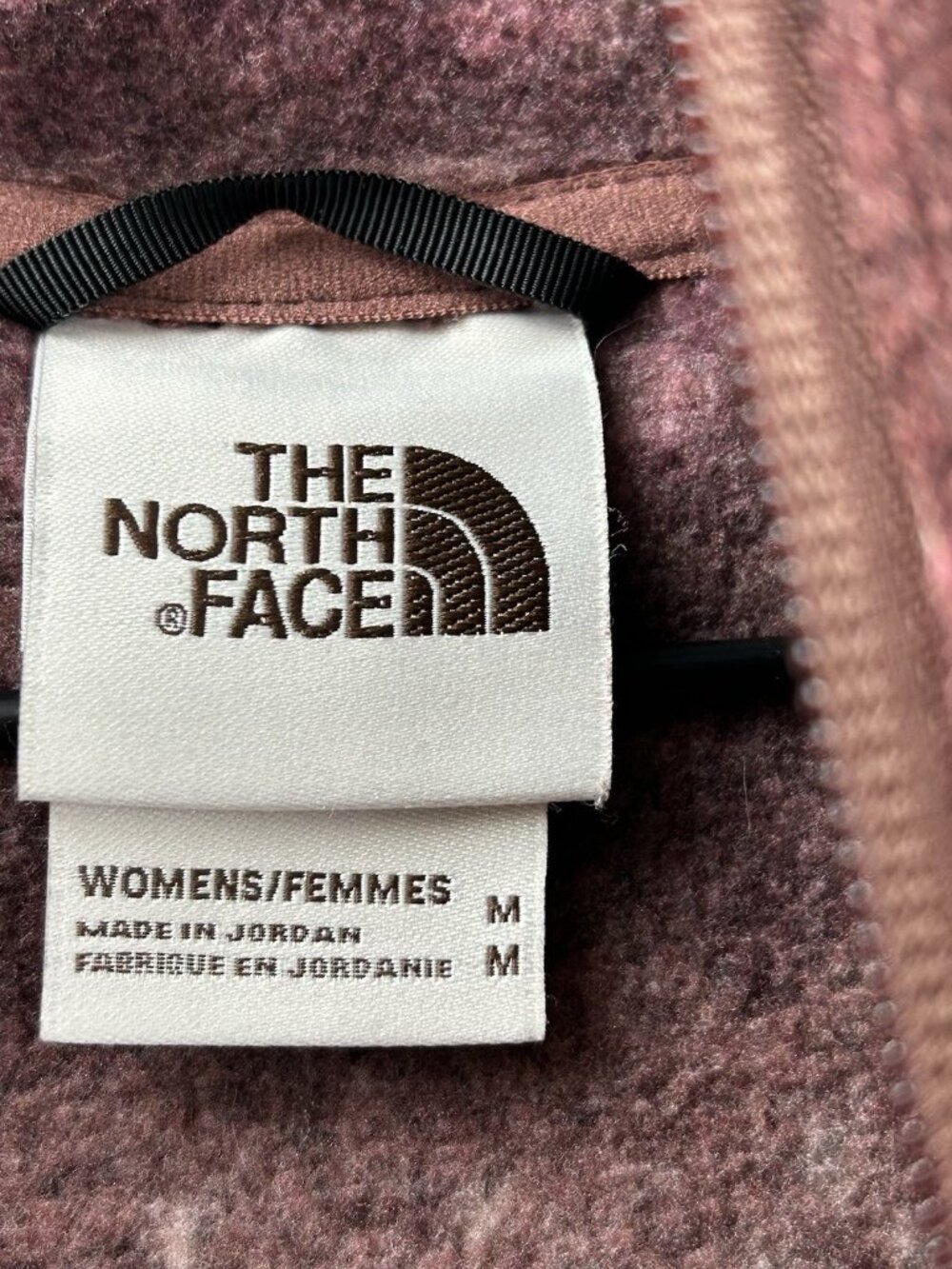 North Face Sweater Women’s M Printed Crescent Fleece Hooded Pullover Fair Isle - Picture 3 of 15